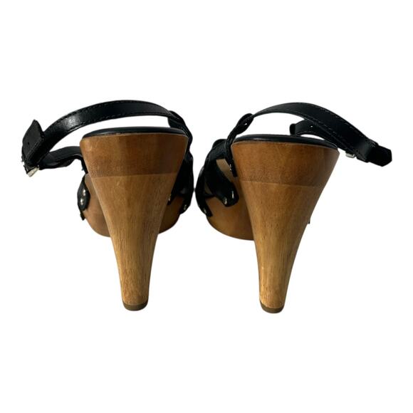 Vintage Michael Kors Womens Slingback Heels Buckle Size 7.5 Retro Disco 70s - Picture 6 of 6